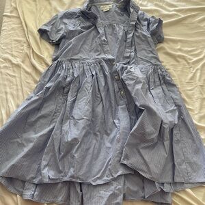 Kate Spade Blue and White Striped Shirt Dress